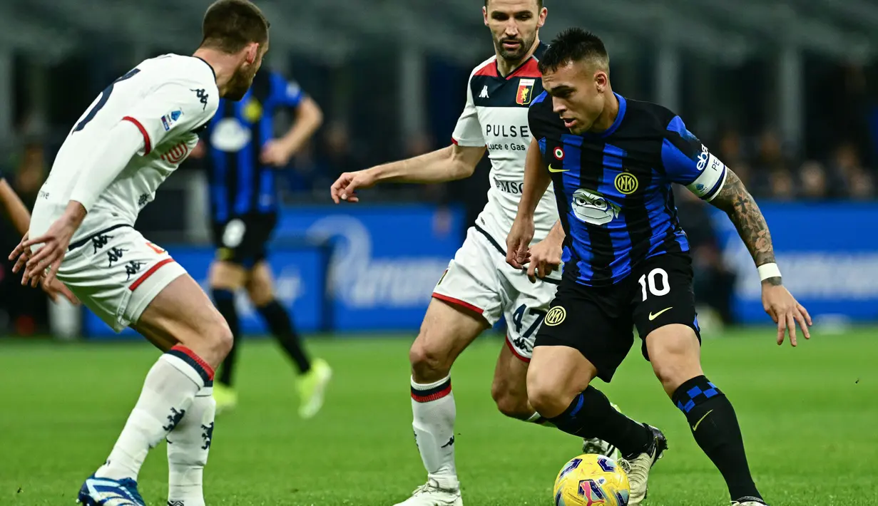 Kemenangan ini semakin mempertegas posisi Inter Milan di puncak klasemen Liga Italia Serie A 2023/2024.  (GABRIEL BOUYS/AFP)