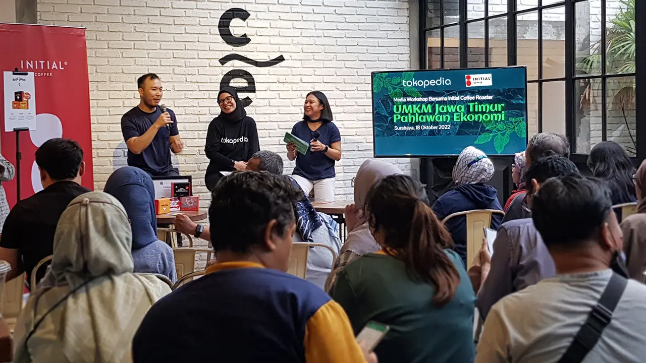 Suasana Media Workshop Bersama Tokopedia dan Initial Coffe Roaster