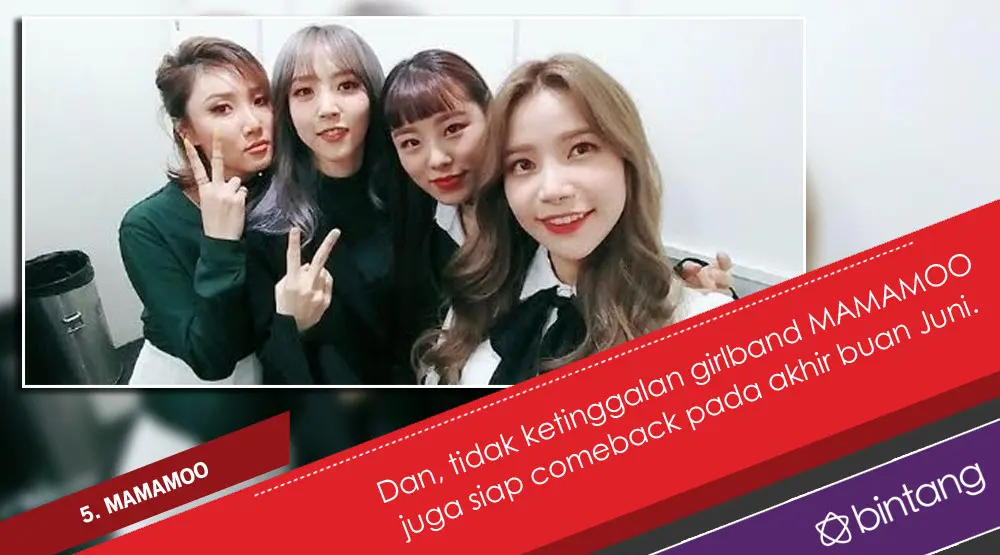 5 Comeback Girlband K-Pop yang Patut Dinanti. (Foto: Instagram/mamamoo_official, Desain: Nurman Abdul Hakim/Bintang.com)