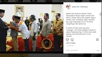 Momen Idul Fitri, Jokowi menyambut para pengayuh becak ini dengan senyum hangat sambil menjabat erat tangannya. (Foto: Biro Pers Stepres)