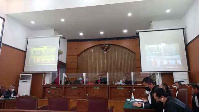 Suasana sidang kasus Unlawful Killing Laskar FPI. (Merdeka.com/Bachtiarudin Alam)