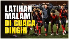 Berita video para pemain Korea-Korea Selecao tampak menikmati latihan di lapangan milik Victoria Clube de Lisboa, meski di dinginnya malam Portugal.