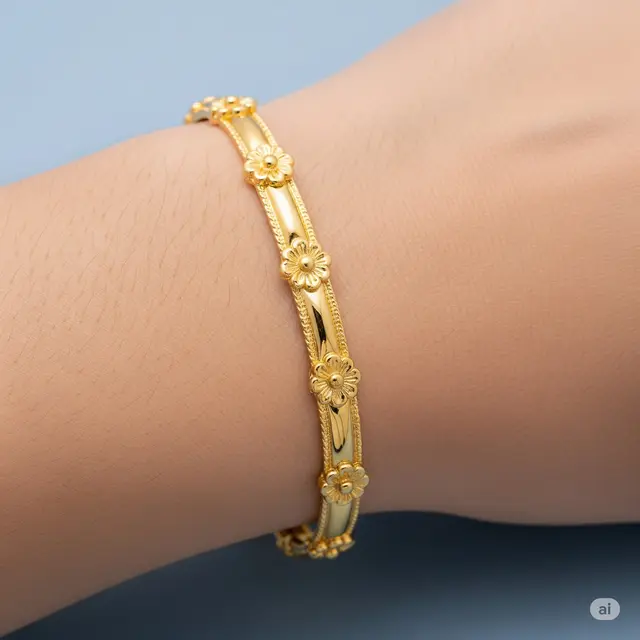 Model Gelang Suasa 5 Motif Bunga Terkini.