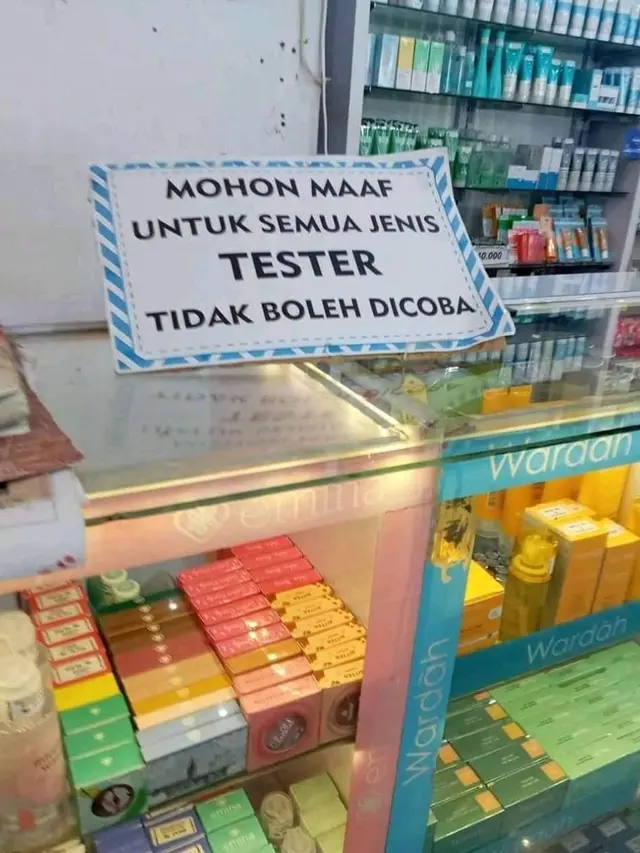 6 Peringatan di Toko Ini Nyeleneh Banget, Bikin Senyum