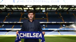 Mauricio Pochettino didatangkan ke Stamford Bridge pada musim 2022/2023. Pochettino didatangkan dari PSG setelah sukses menukangi Les Parisiens dengan membawa mereka juara liga dan beberapa trofi lainnya. (AFP/Henry Nicholls)