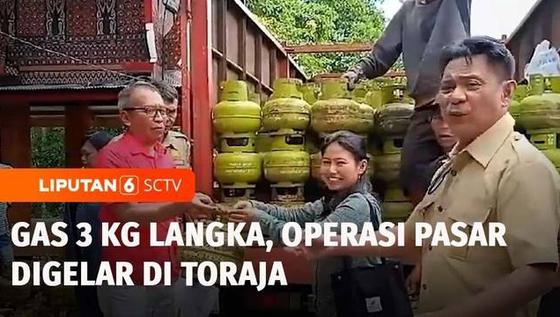 VIDEO: Gas Elpiji 3 Kg Langka, Operasi Pasar di Toraja Utara Langsung Diserbu Warga