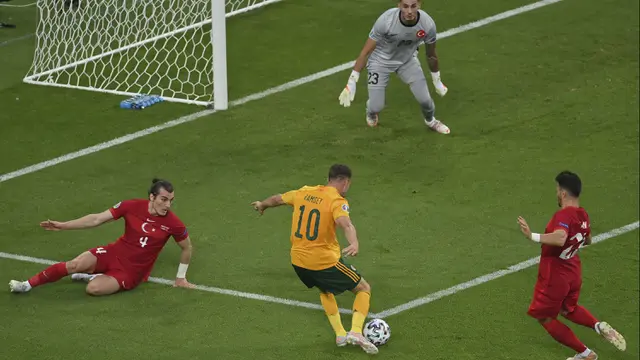 Foto Piala Eropa: Walau Gagal Pinalti, Bale Tetap Menjadi Aktor Kemenangan Wales Ketika Melawan Turki pada Grup A Euro 2020