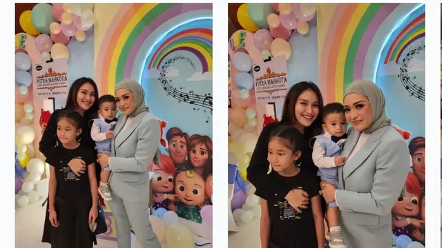 Nathalie Holscher gelar Pesta Ulang Tahun Baby Adzam yang pertama (Foto: Instagram ayutingting92)
