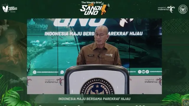Menparekraf Sandiaga Uno dalam The Weekly Brief with Sandi Uno, Rabu, 10 Januari 2024