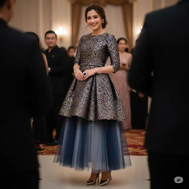 Layer Tulle Transparan dan Sepatu Stiletto