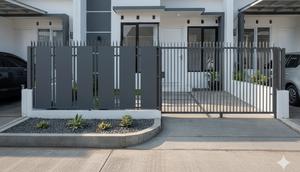 Model Pagar Baja Ringan untuk Rumah Tipe Kecil, Minimalis, Hemat Ruang, dan Estetik (AI)