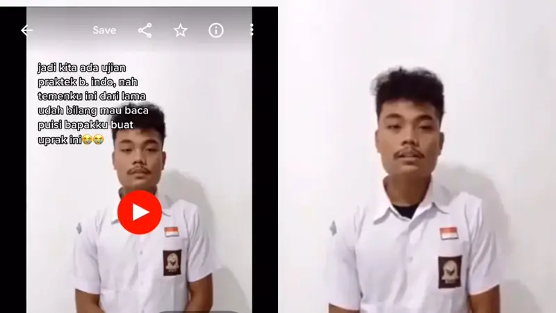 Siswa SMA baca puisi untuk ayahnya yang mengundang tawa warganet.