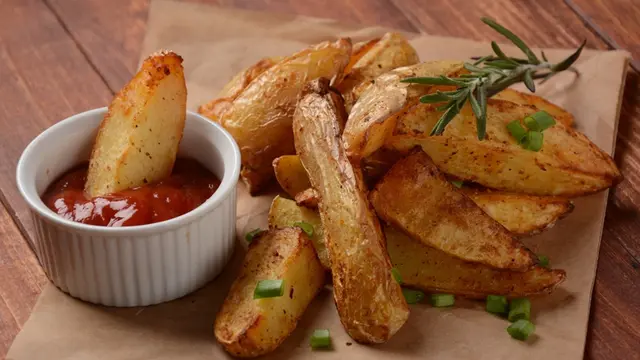 resep potato wedges oven