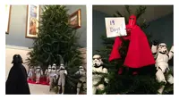 Keluarga ini meminta 'bantuan' Darth Vader dan pasukannya untuk mendirikan pohon Natal di dalam rumah mereka. 