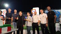Suasana ulang tahun Erick Thohir bersama legenda sepak bola dunia dari Roperto Carlos hingga Juan Veron di Jakarta, Selasa (30/5/2023). (Bola.com/Muhammad Adi Yaksa)