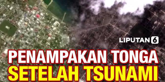 VIDEO: Gambar Citra Satelit Sebelum dan Sesudah Tonga Disapu Tsunami