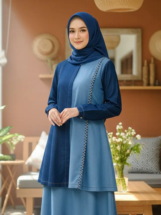 7 Model Gamis Jeans Kekinian 2025, Tren Gaya Kasual Modern untuk Semua Usia