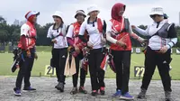 Pelatih tim panahan putri Indonesia, Nurfitriyana Saiman, menilai anak asuhnya melempem di test event Asian Games 2018 karena belum sepenuhnya menguasai lapangan. (dok. INASGOC)