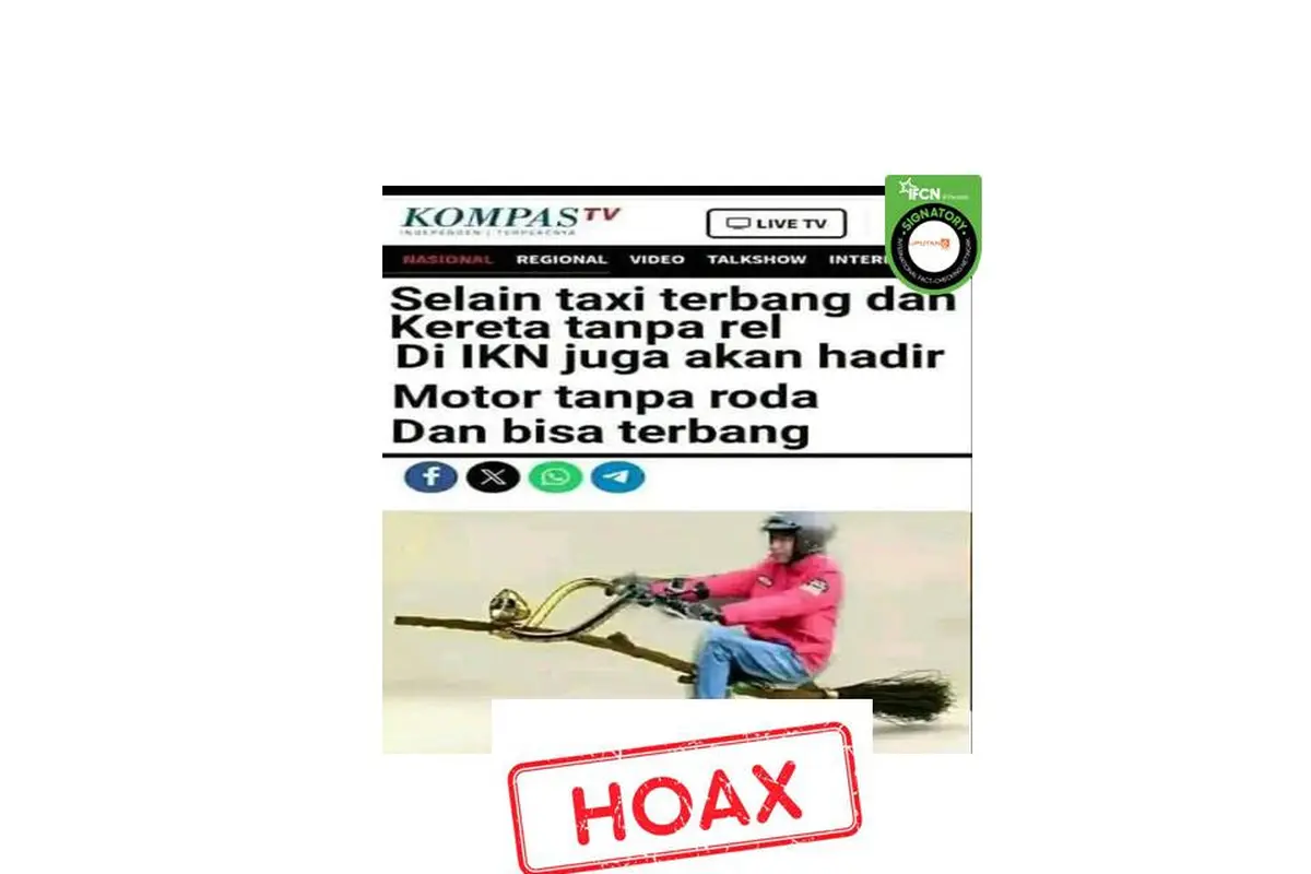 Cek Fakta motor terbang di IKN