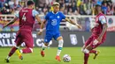 Chelsea memperoleh sejumlah kesempatan untuk menyamakan skor. Namun, peluang yang didapat gagal dimaksimalkan menjadi gol. Skor 1-0 untuk Aston Villa bertahan hingga laga usai. (AFP/Ryan Lim)