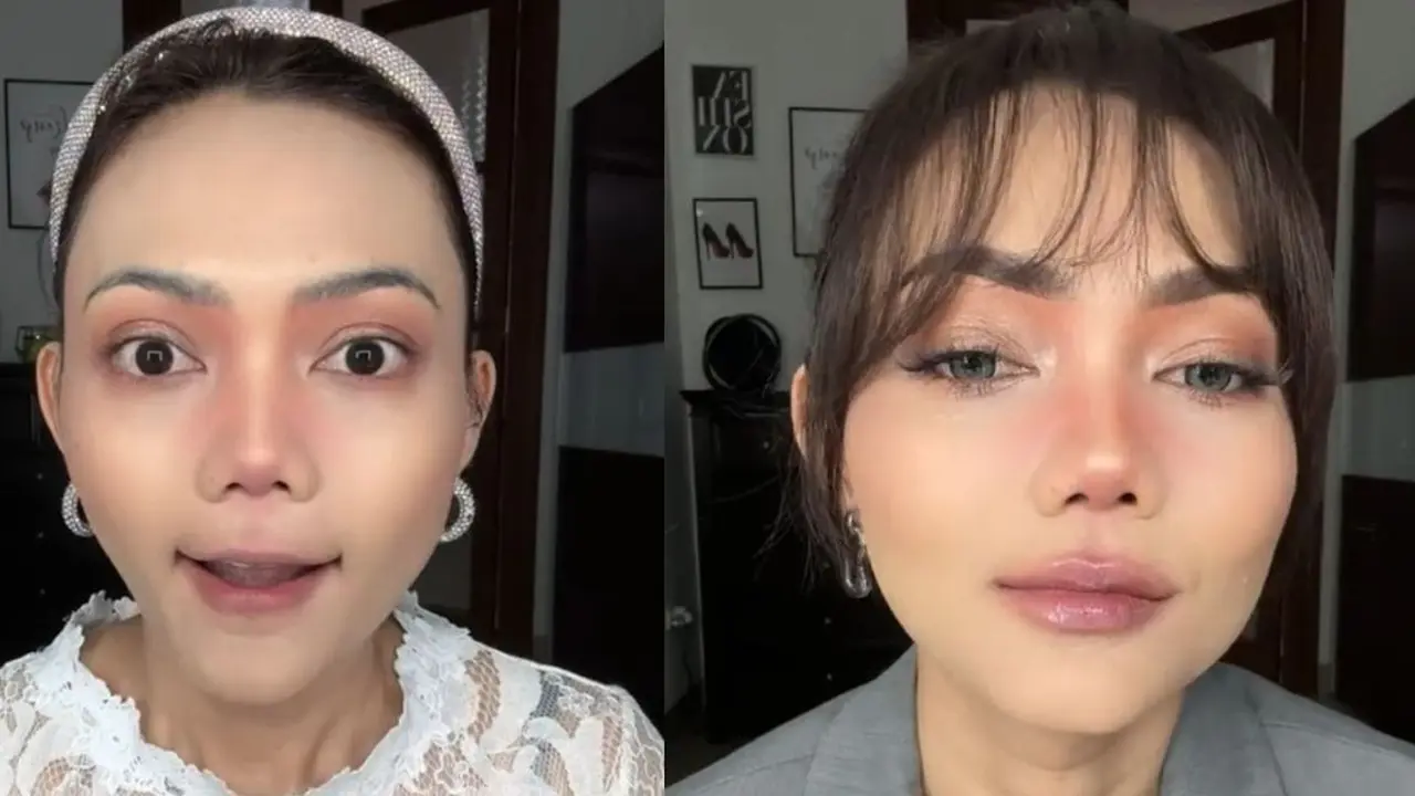 Gunakan Cushion di Bawah Rp100 Ribuan, Begini Cara Rina Nose Mengubah Wajahnya Menjadi Korean Look