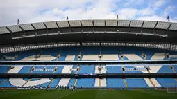 Real Madrid akan bertarung melawan Manchester City di Stadion Etihad  pada leg kedua semifinal Liga Champions 2022/2023.   (AFP/Oli Scarff)