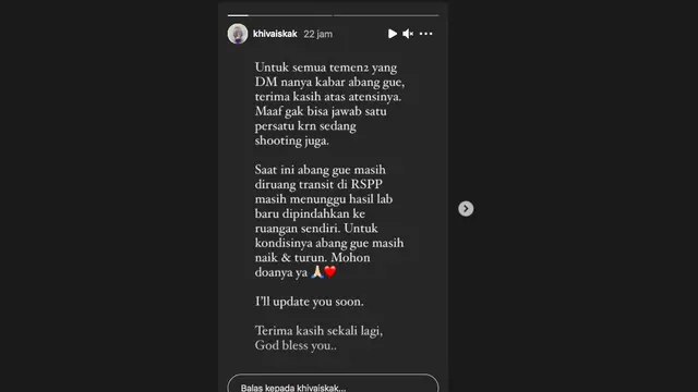 Derita Kanker Hati Akut, Adik Sebut Kondisi Gary Iskak Masih Belum Stabil
