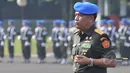 Mayjen TNI Maliki Mift resmi menjabat sebagai Komandan Polisi Militer TNI saat peresmian organisasi Polisi Militer TNI di Mabes TNI, Jakarta (4/5/2015). Peresmian organisasi POM restrukturisasi dan penguatan sistem TNI. (Liputan6.com/Herman Zakharia)