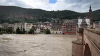 Ketinggian air di beberapa wilayah di Jerman telah mencapai tingkat tertinggi dalam satu abad terakhir. (Daniel ROLAND/AFP)