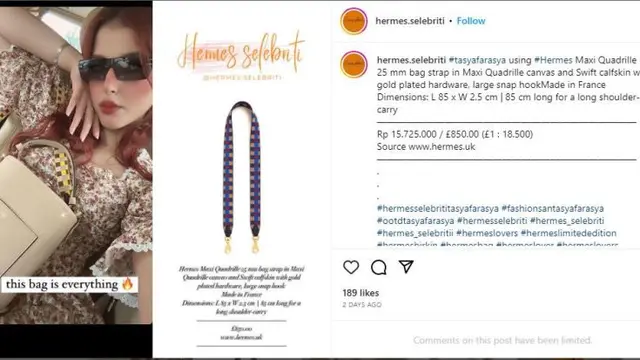 Tasya Farasya Pakai Tali Tas Seharga Rp15 Juta, Warganet Malah Salfok sama Filter Wajahnya