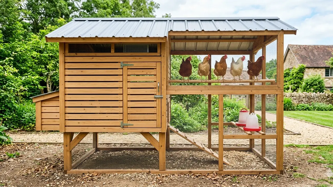 Desain Kandang Ayam dengan Tempat Bertengger/Gemini