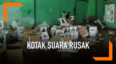 Menjelang hari pencobosan 600 lebih kotak suara di Kantor kecamatam Ciseeng rusakterendam banjir. KPU Jabar berjanji akan segera mengganti kotak suara yang rusak