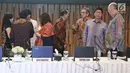 Suasana usai Rapat Umum Pemegang Saham (RUPS) tahunan di SCTV Tower, Jakarta, Senin (25/6). PT. Surya Citra Media, TBK mengadakan RUPS tahunan dan paparan publik 2018. (Liputan6.com/Herman Zakharia)