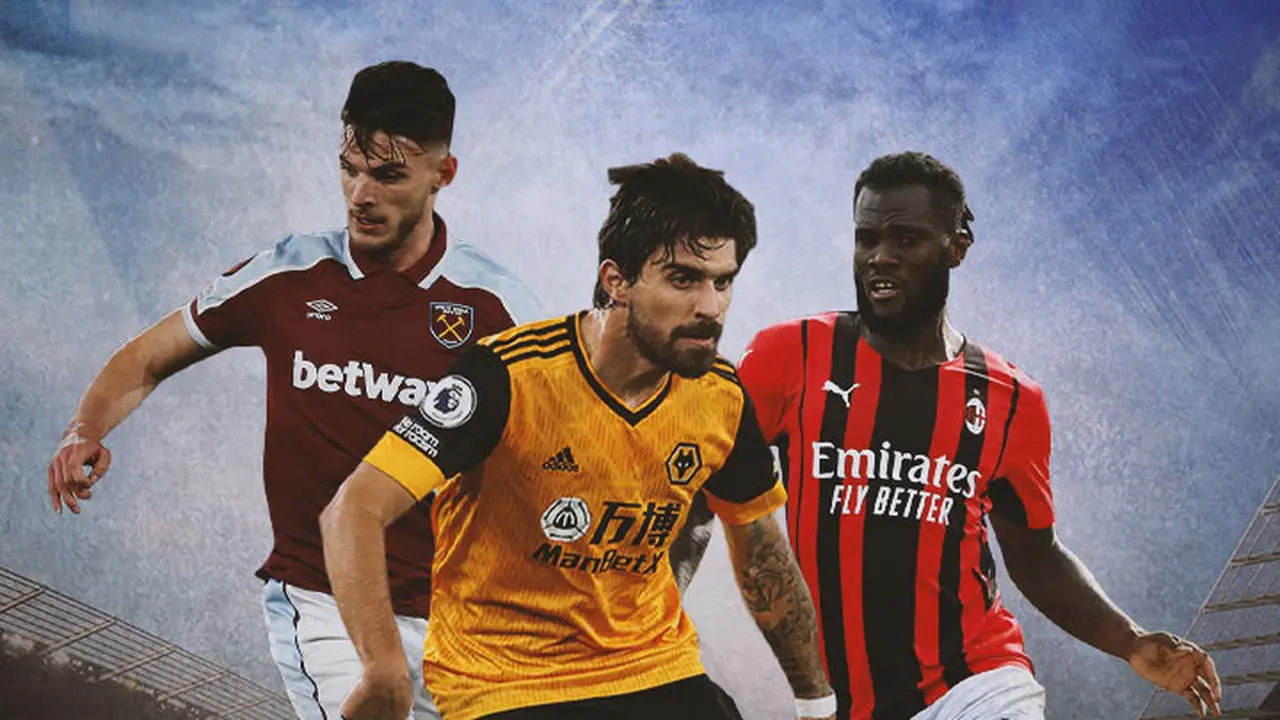 Ilustrasi - Declan Rice, Ruben Neves, Franck Kessie