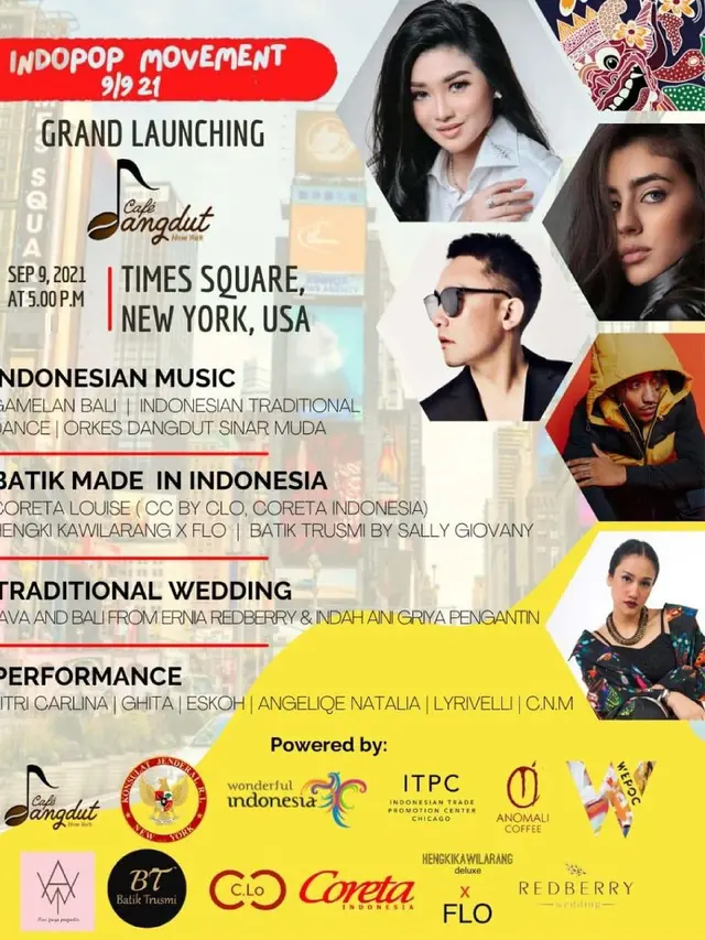 Fitri Carlina Bawa Dangdut Melantun di Times Square New York City. (instagram.com/cafedangdut_newyork)
