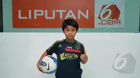 Tristan Alif Naufal sambangi markas Liputan6.com di Senayan City, Jakarta, Jumat (6/2/2015). (Liputan6.com/Johan Tallo)
