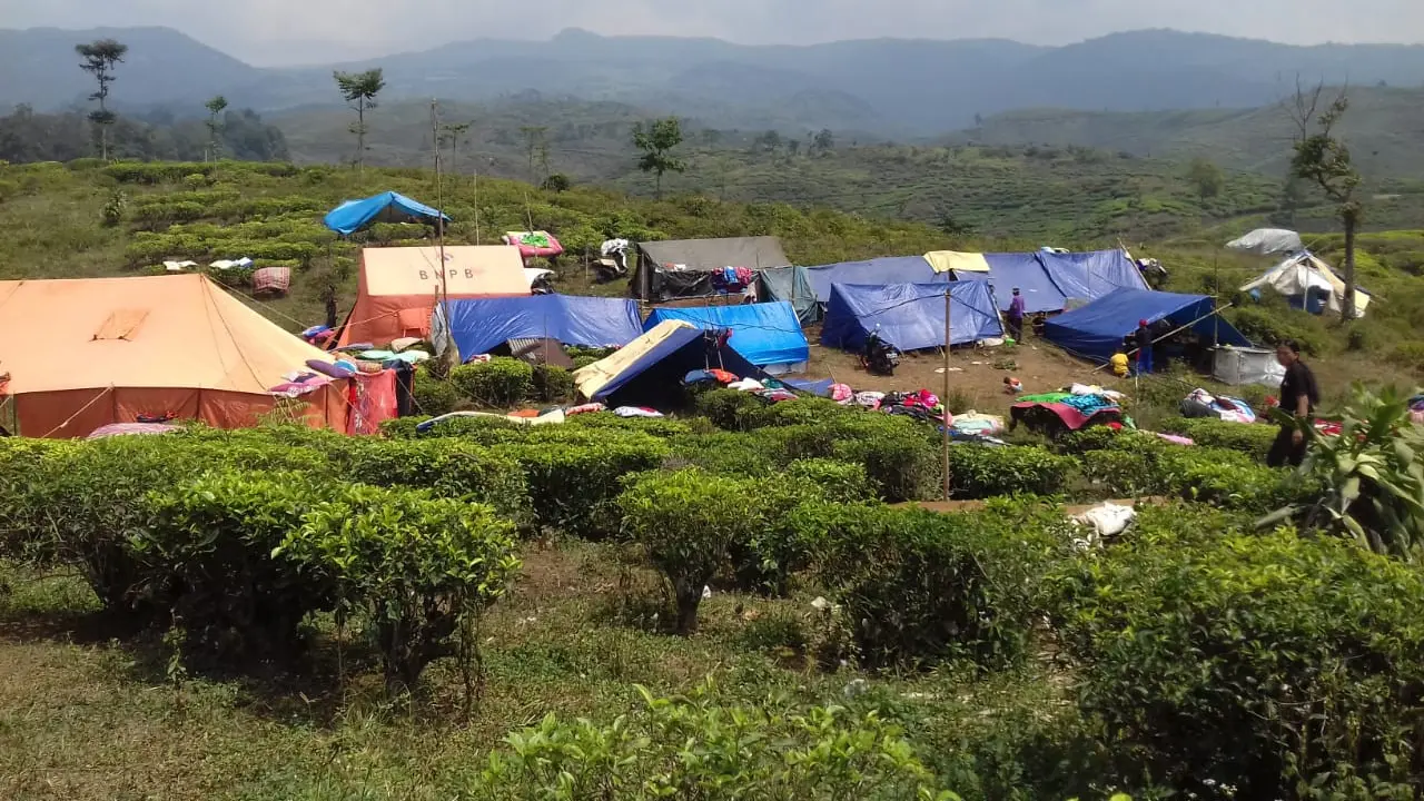 Ratusan warga Desa Malasari, Kecamatan Nanggung, Kabupaten Bogor, Jawa Barat masih trauma dengan gempa. (Liputan6.com/Achmad Sudarno)