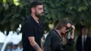 Gelandang Manchester United asal Portugal, Bruno Fernandes tiba di pemakaman penyerang Liverpool asal Portugal, Diogo Jota, dan saudaranya, Andre Silva, di Gereja Induk Gondomar, di pinggiran Porto, pada 5 Juli 2025. (FILIPE AMORIM/AFP)