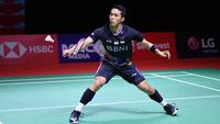 Indonesia meloloskan 2 wakilnya, Fajar Alfian/Muhammad Rian Ardianto dan Jonatan Christie di final Turnamen Bulu Tangkis Swiss Open 2022. Tiga wakil lainnya terhenti di semifinal usai dikalahkan lawan-lawannya di St Jakobshalle, Swiss, Sabtu (26/3/2022). (Humas PBSI)