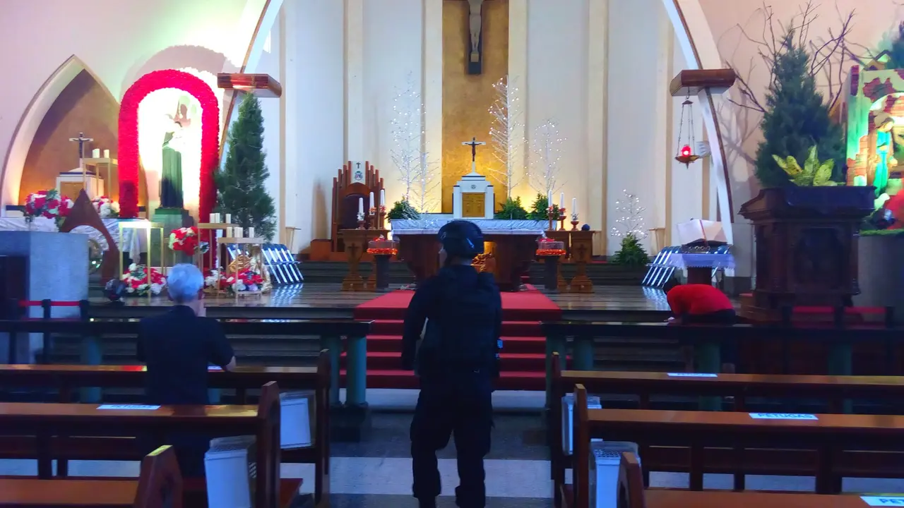 Pengamanan Natal 2018 di Kota Malang