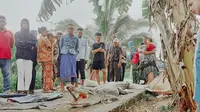 Buaya yang pernah ditangkap warga di salah satu kabupaten di Riau. (Liputan6.com/M Syukur)