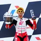 Veda Ega Pratama tampil memuaskan pada pada 2 race ajang Idemitsu Asia Talent Cup (IATC) Seri ke-3 di Mandalika International Street Circuit, Lombok, 14-15 Oktober 2023. (Dok AHM)