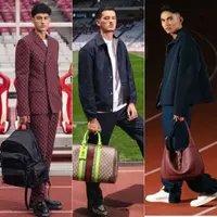 &nbsp;Rafael Struick, Justin Hubner, dan Marselino Jadi Model Gucci. [@kacastuudio]