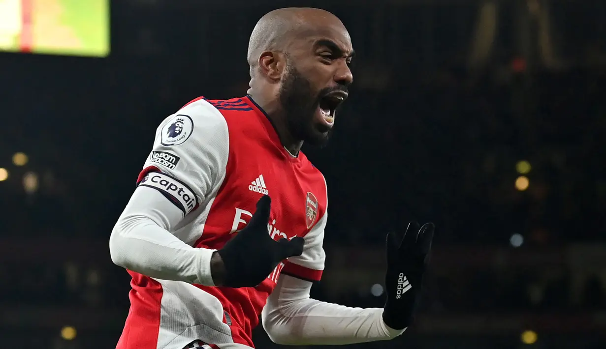 Bersama Arsenal mulai 2017/2018 hingga kini, ia total telah bermain dalam 148 laga di Premier League Liga Inggris dengan torehan 53 gol dan 30 assist. (AFP/Glyn Kirk)