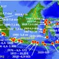 Peta gempa mematikan akibat sesar aktif di Indonesia. (Sumber foto: Twitter @DaryonoBMKG)