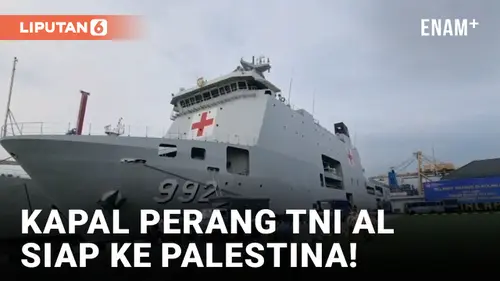 VIDEO: Kapal Perang TNI AL Kirim Bantuan Kemanusiaan Baznas ke Gaza Palestina