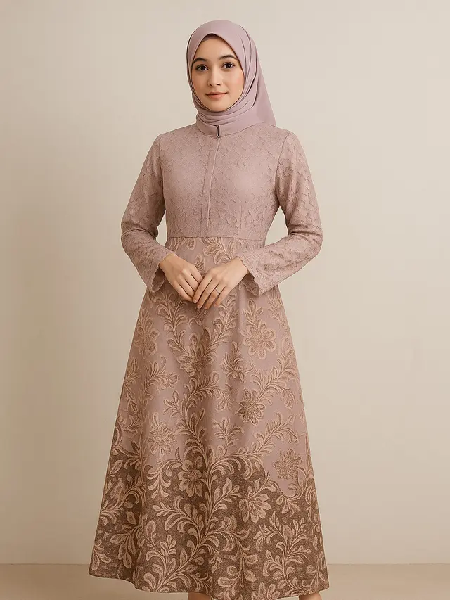 Model Dress Batik Kerah Shanghai Hijab Terbaru
