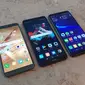 3 smartphone Honor yang akan dirilis ke Indonesia, Honor 9 Lite (kiri), Honor 7X, dan Honor View 10 Liputan6.com/ Agustin Setyo Wardani