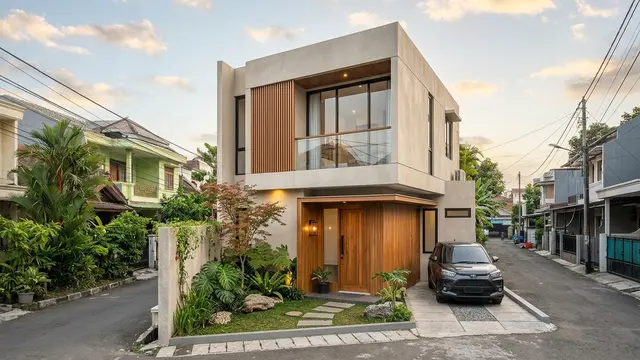Model Rumah Sederhana di Lahan Sempit tapi Terlihat Mewah (AI Generated)