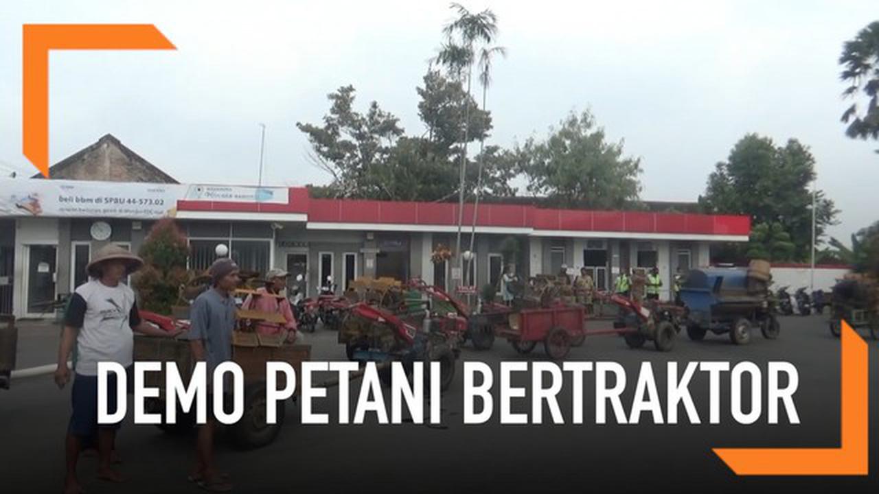 VIDEO: Puluhan Petani Bertraktor Demo SPBU, Kenapa?